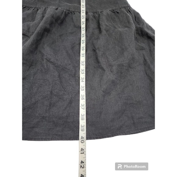 Everlane The Linen Open Back Dress Black Sleeveless Tiered Midi Size 00 NWT - Picture 9 of 12